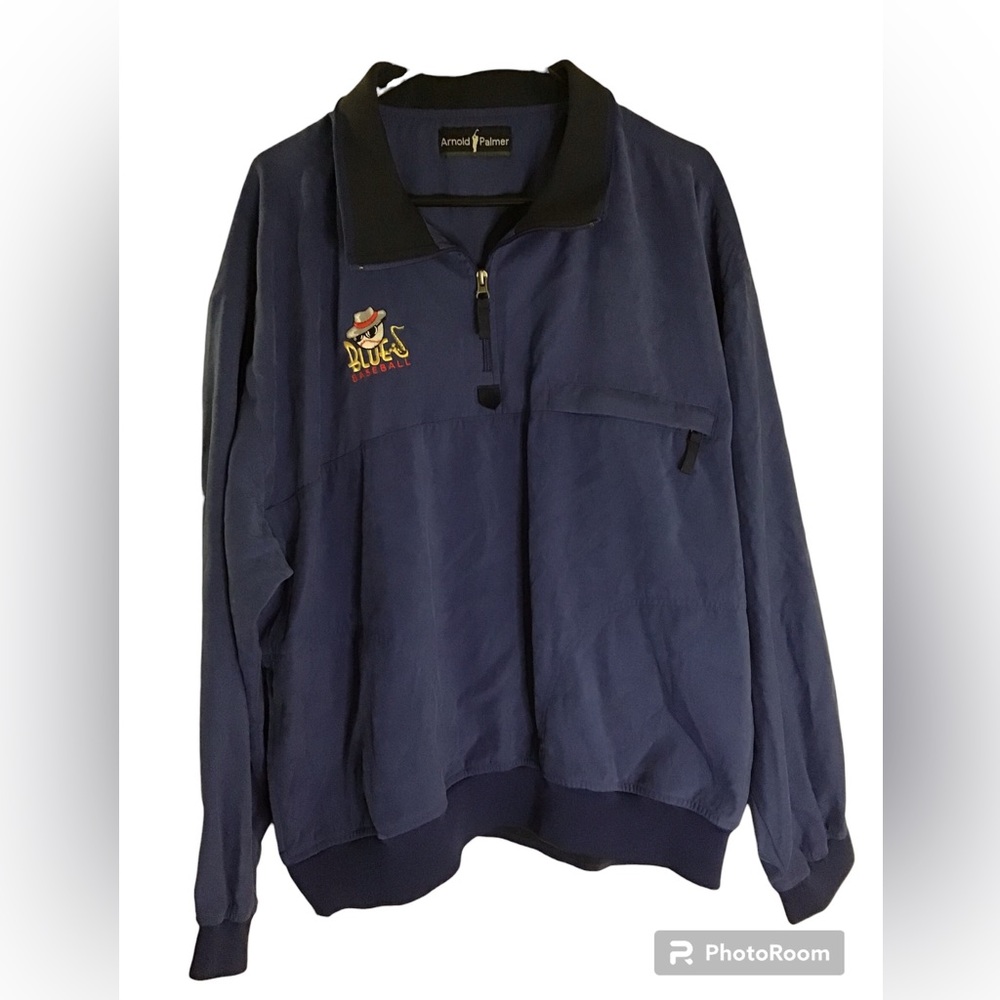 Vintage San Luis Obispo Blues Baseball Long sleeve Pull over, Size Large